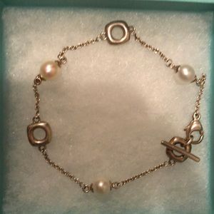 Tiffany & Co silver and pearl bracelet
